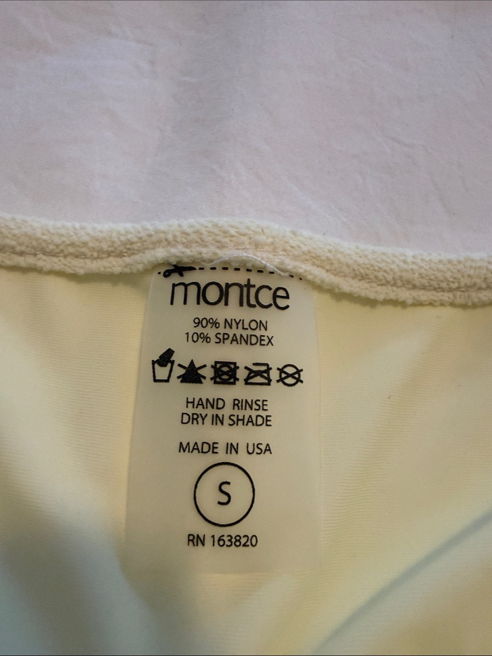 Montce Cream Ribbed Triangle Bikini Set - Picture 2 of 5